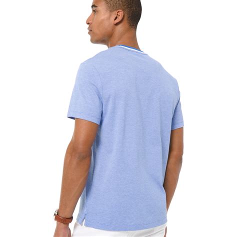 michael kors birdseye tipped short sleeve crew mens|mk mens shirts: Men .